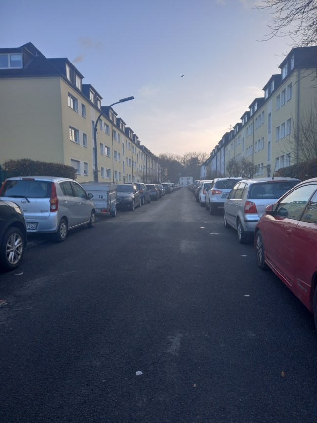 geparkte Autos links und rechts - muss das sein? Stehzeuge blockieren den öffentlichen Raum.